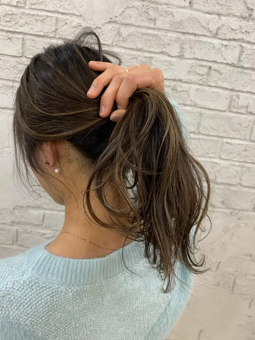 セミロング ハイライト 🇺🇸ハイライト特 化美容師🇺🇸漆沢のヘアスタイル