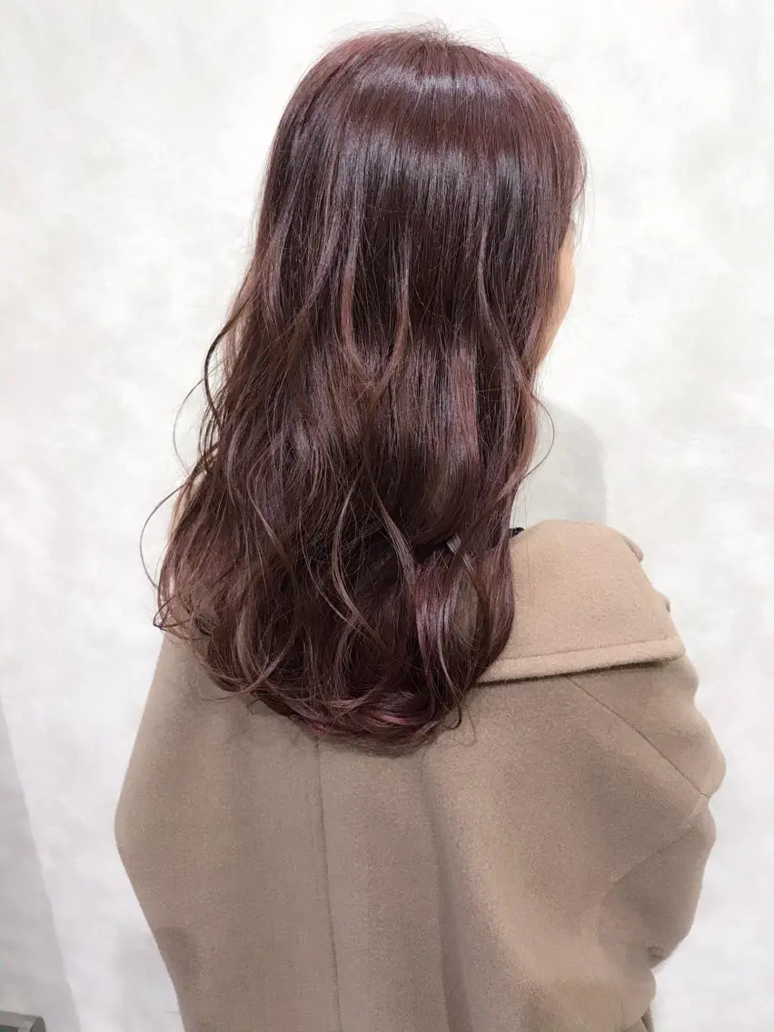 セミロング カラー ベージュカラー ピンクカラー ピンクベージュ ヘアカラー トリートメント 丹羽 隼人/髪質改善 /韓国ヘア🇰🇷のヘアスタイル