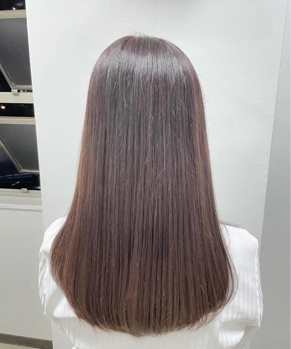 ロング カラー カット ヘアカラー トリートメント ヘッドスパ ヘアセット ベージュカラー💖 やすひろのヘアスタイル