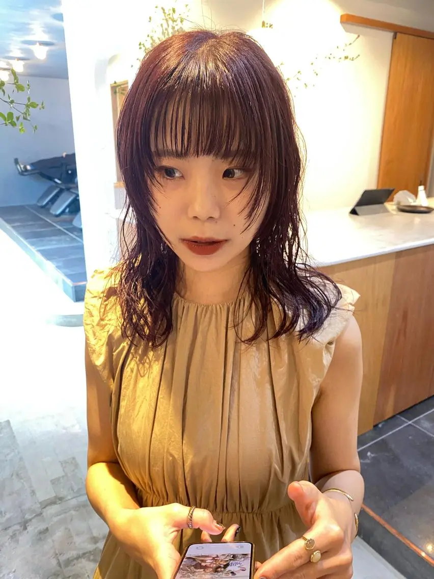 ミディアム 砂原 ひよりのヘアスタイル