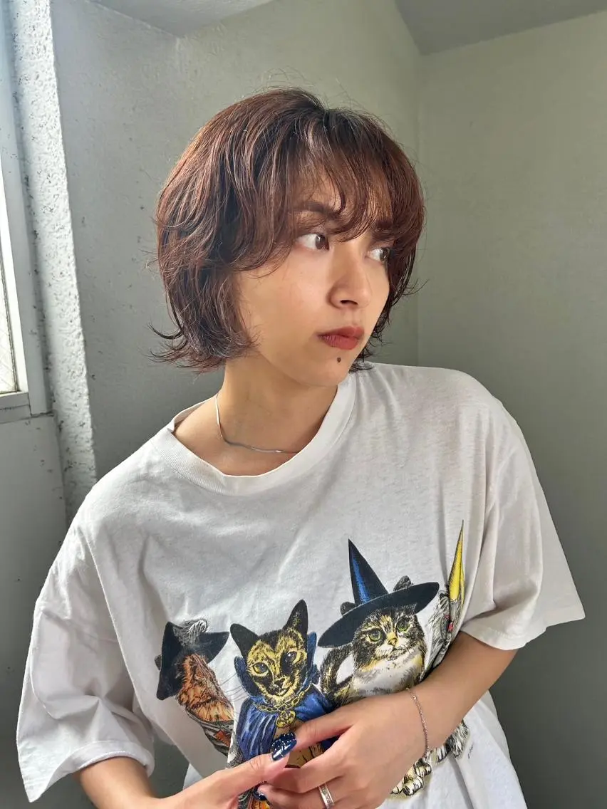 ショート パーマ カット パーマ トリートメント 🌼U24 ヘアデザインラボのヘアスタイル