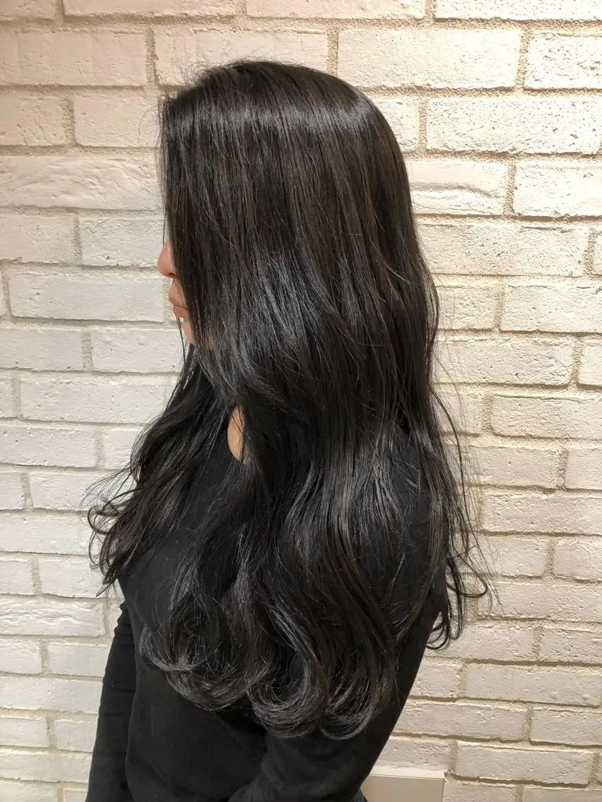 ロング カラー パーマ ヘアアレンジ メンズ キッズ ネイル マツエク・マツパ メンズハイライト ダークグレー ダークグレージュ グレージュ ハイライトカラー 新宿/髪質改善/ 美髪矯正✨浅江通友のヘアスタイル