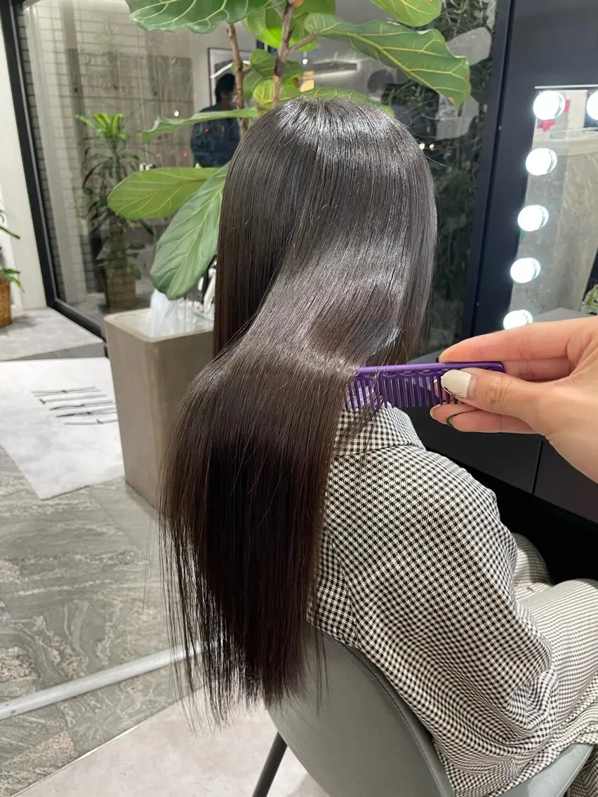 ロング 髪質改善 縮毛矯正 トリートメント 酸性ストレート メンズ特化/今池駅 徒歩1分/岡本一真のヘアスタイル