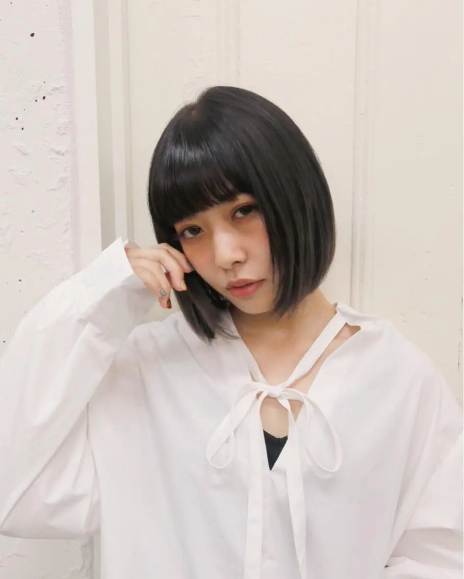 ショート カラー ダークグレー ダークグレージュ グレージュ ボブ ヘアカラー トリートメント 山口 悟のヘアスタイル