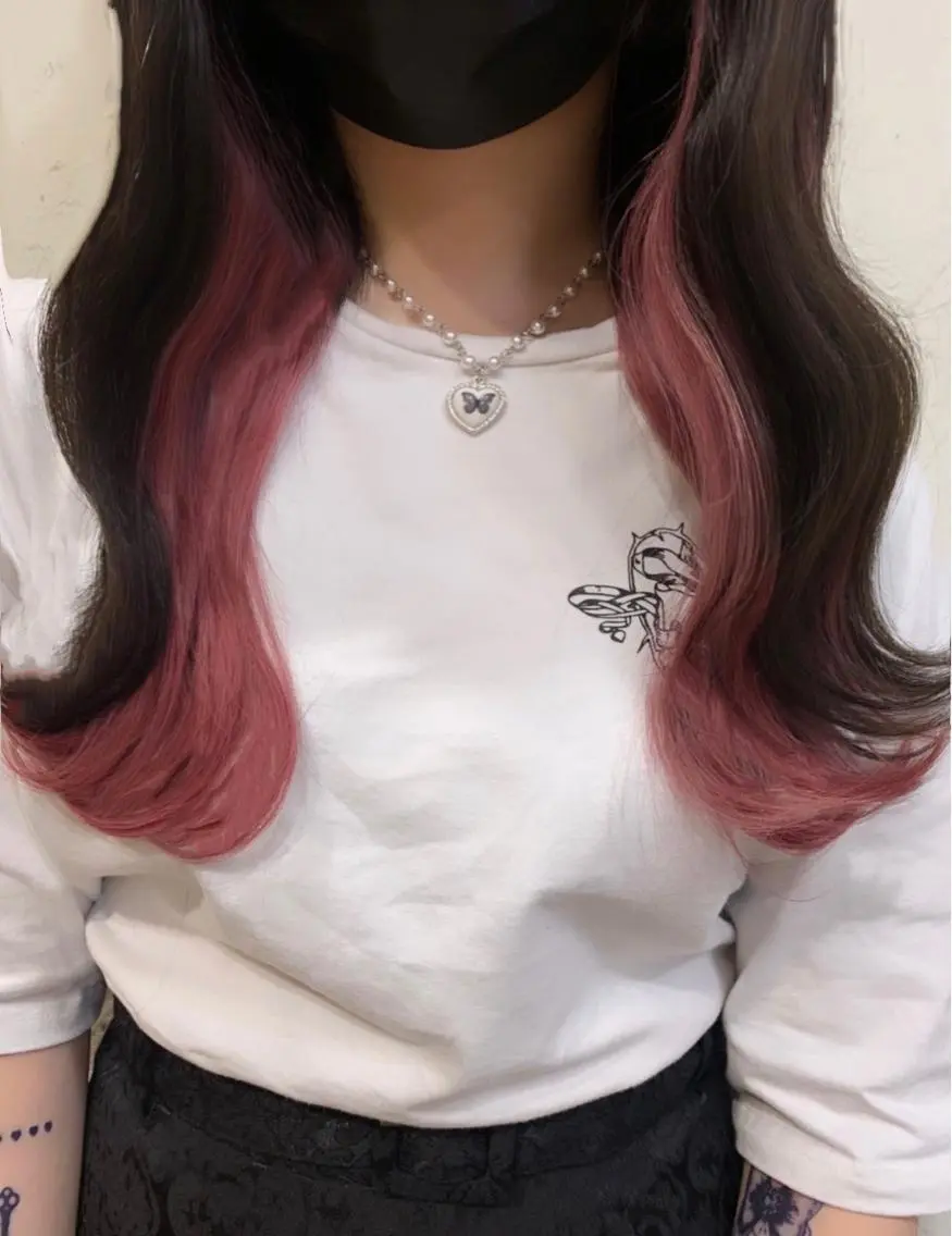 ロング カラー プルエクステ エクステ エクステ Fi-Ne原宿店店長 プルエクNANAMIのヘアスタイル