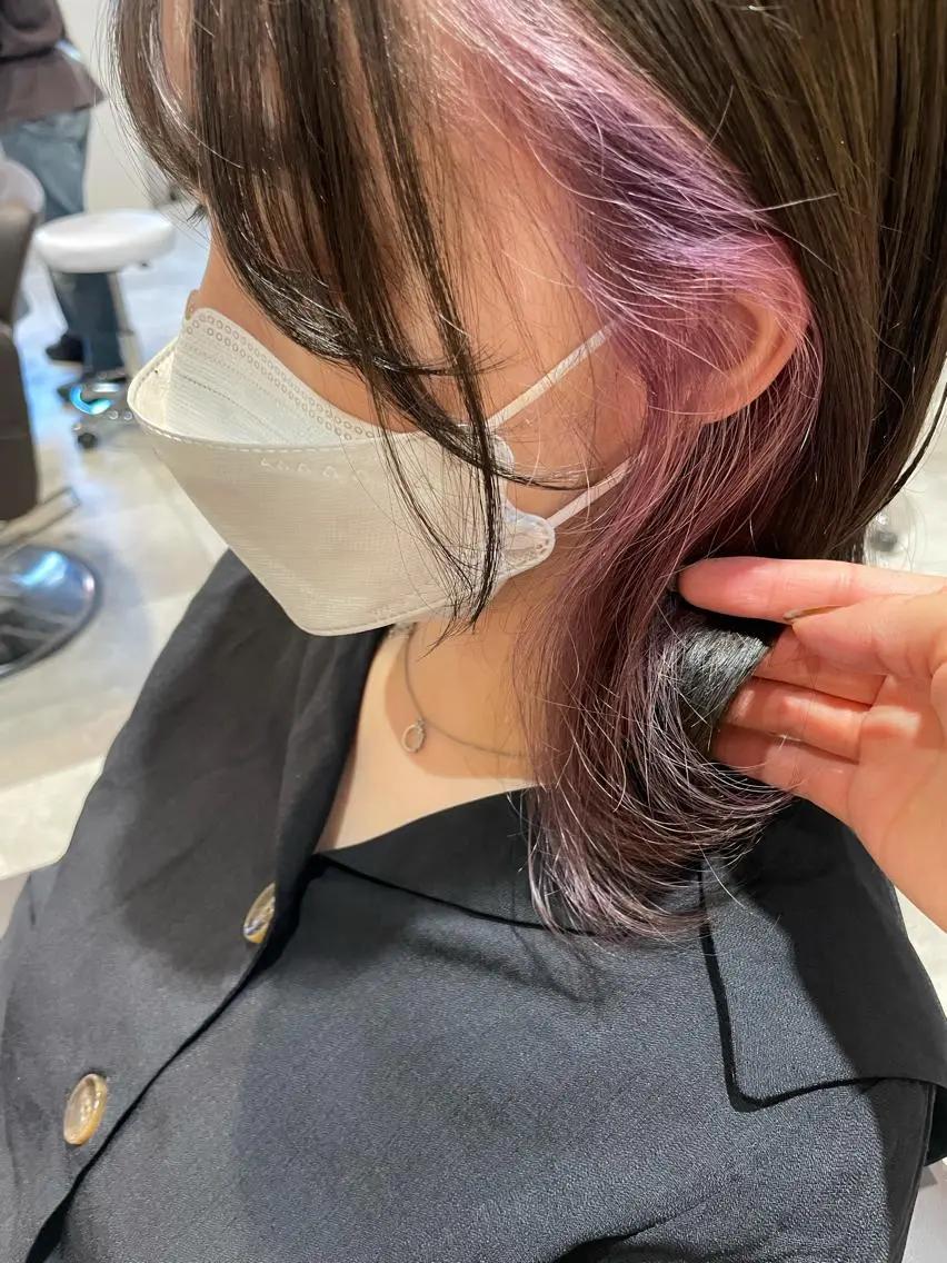 ミディアム カラー イヤリングカラー ヘアカラー トリートメント 💐パーソナルカラー /市橋加菜💐のヘアスタイル