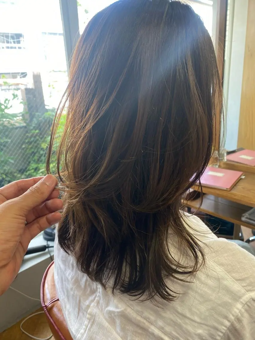 セミロング 西尾 隆介のヘアスタイル