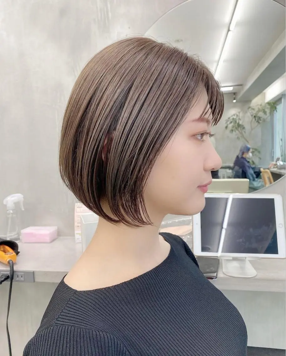 ショート カラー カット ヘアカラー トリートメント 👑ボブはお任せ ミヤノ👑のヘアスタイル