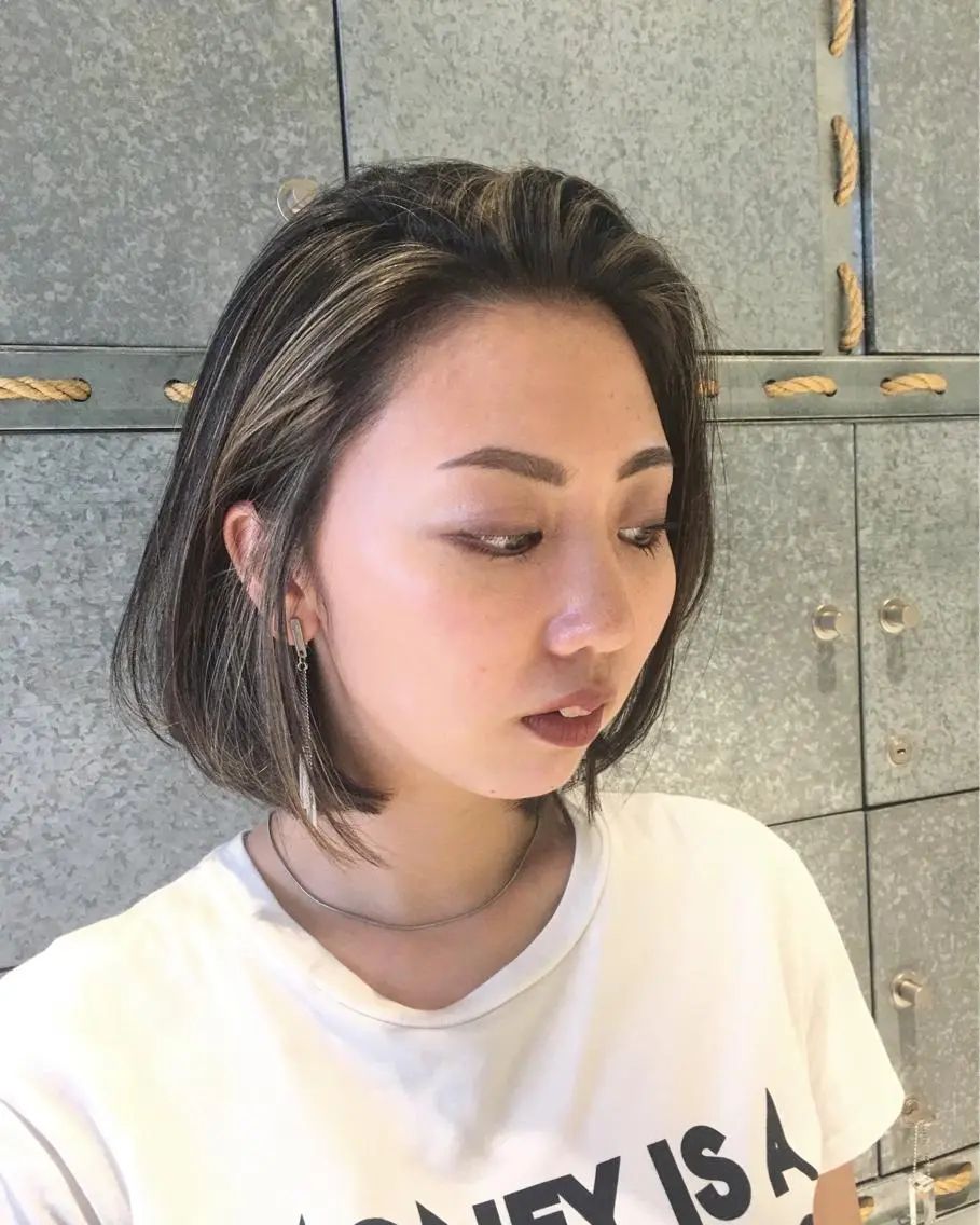 ショート カラー ハイライトカラー ハイライト DAISUKE 美容師のヘアスタイル