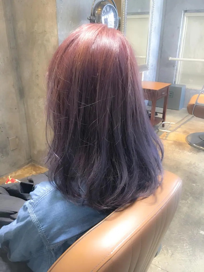 ミディアム カラー グラデーションカラー 北條 優輝のヘアスタイル