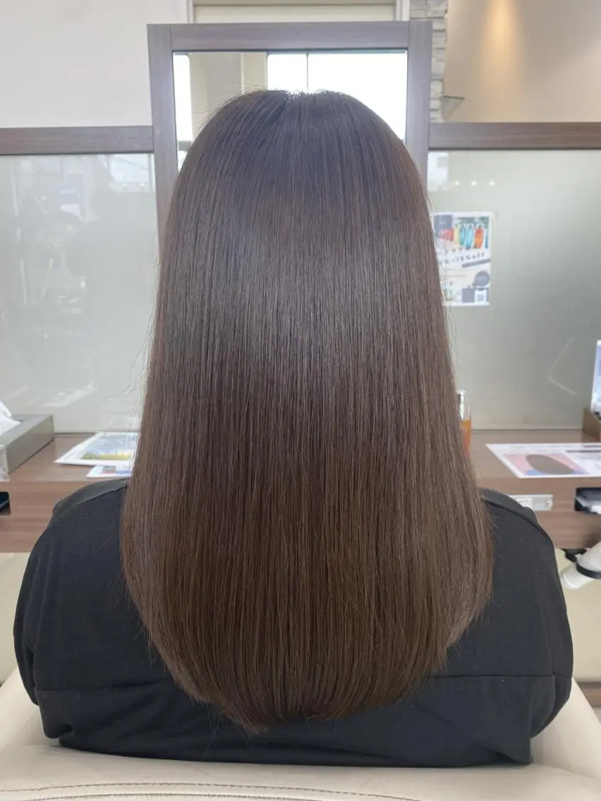 セミロング 髪質改善 カット 縮毛矯正 トリートメント nao*c北大和店 スタイリスト担当のヘアスタイル