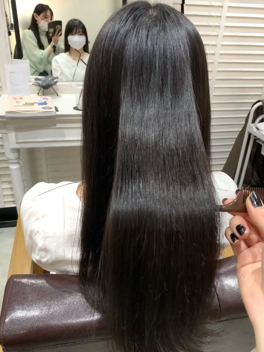 ロング 縮毛矯正 縮毛矯正 LITTLE _KATOのヘアスタイル