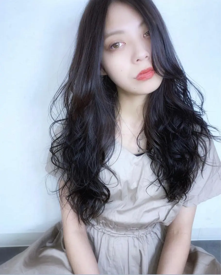 セミロング カラー パーマ Luxbe hakataのヘアスタイル