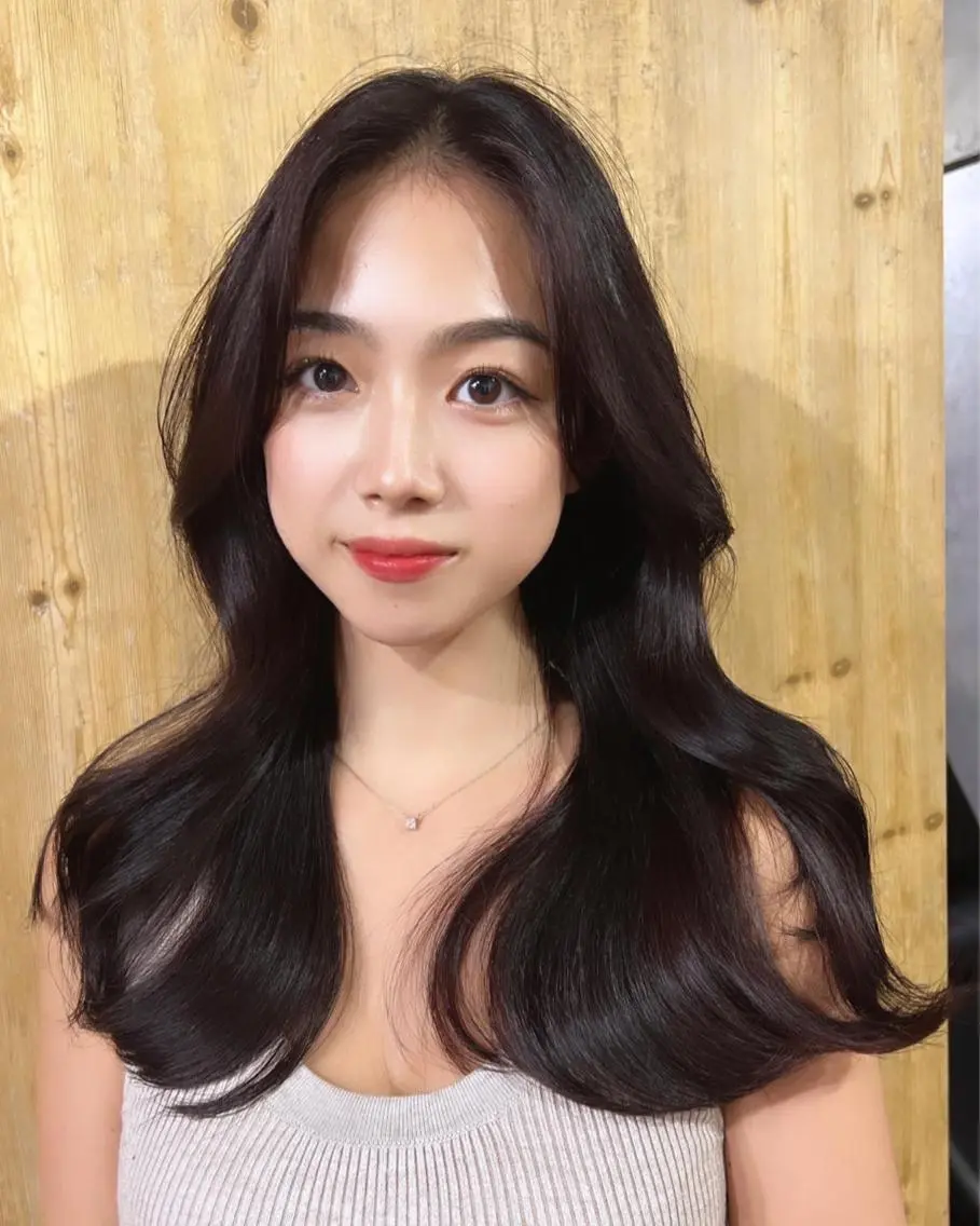 ミディアム カラー パーマ ヘアアレンジ メンズ キッズ ネイル マツエク・マツパ アイブロウ レイヤー/顔周り 韓国ヘア森田和貴のヘアスタイル