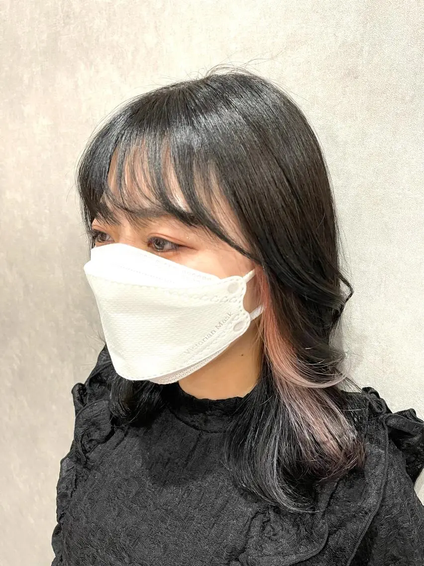 ミディアム カラー カット ヘアカラー トリートメント 一ノ瀬 暁のヘアスタイル