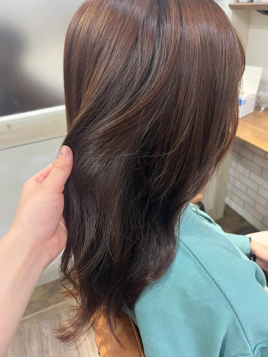 ロング カラー ブラウンカラー ピンクカラー ピンクブラウン 🫧tomoka 透明感カラー🫧のヘアスタイル