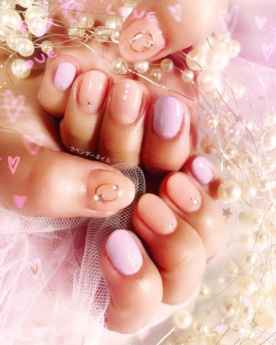 ネイル ラベンダー💖日暮里 ルル💖ネイルのネイルデザイン
