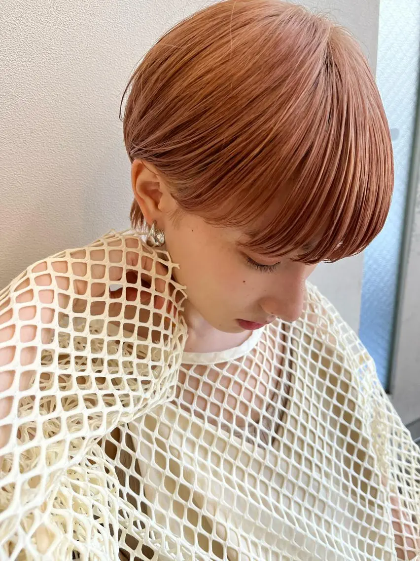 ショート カラー パーマ ヘアアレンジ ✨艶髪✨ 奈須晴香のヘアスタイル