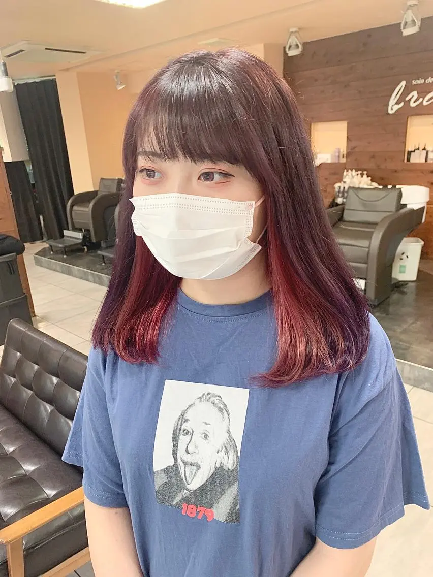 ミディアム カット ヘアカラー 🫧艶髪カラー🫧 森本くるみのヘアスタイル