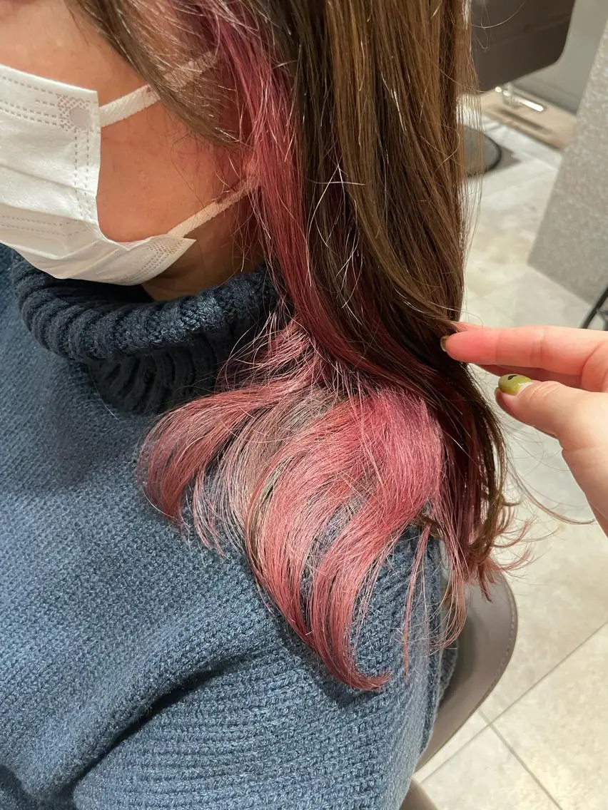 セミロング カラー ベージュカラー ピンクカラー ヘアカラー トリートメント 💐パーソナルカラー /市橋加菜💐のヘアスタイル