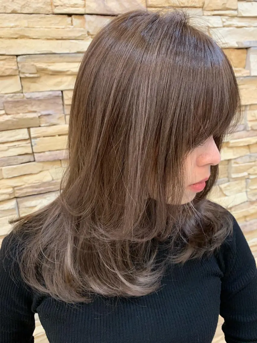 セミロング 石川直樹 似合わせカット✨のヘアスタイル