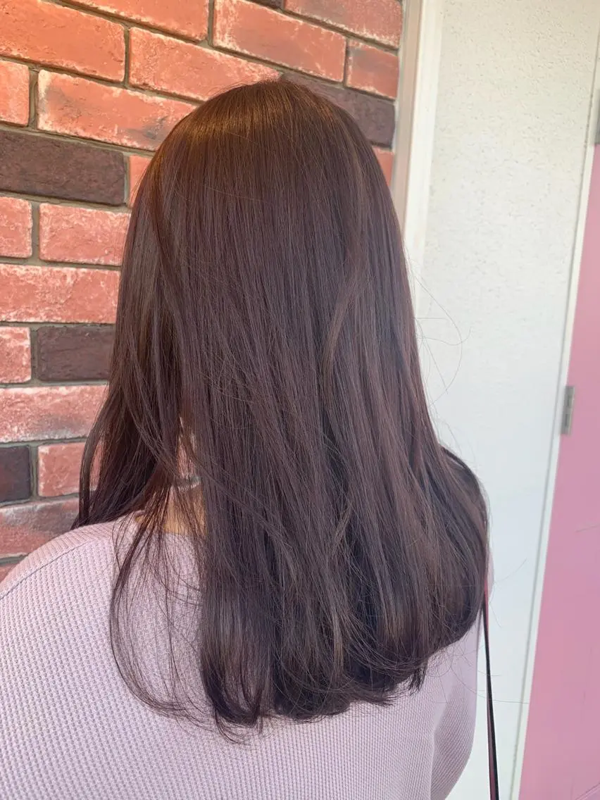 ロング カラー アッシュ ラベンダーカラー ラベンダーアッシュ 工藤 萌香のヘアスタイル