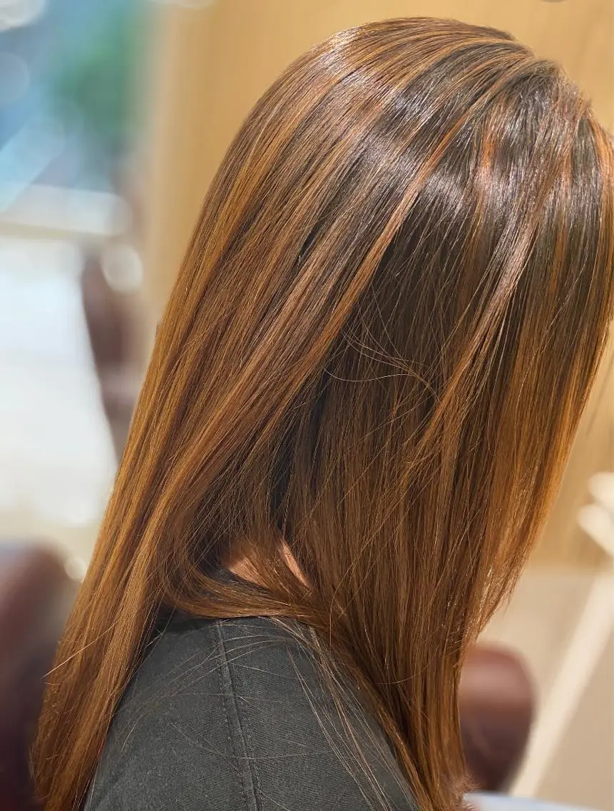ロング カラー ブリーチ グラデーションカラー ブリーチなしカラー 仁科 友恵のヘアスタイル
