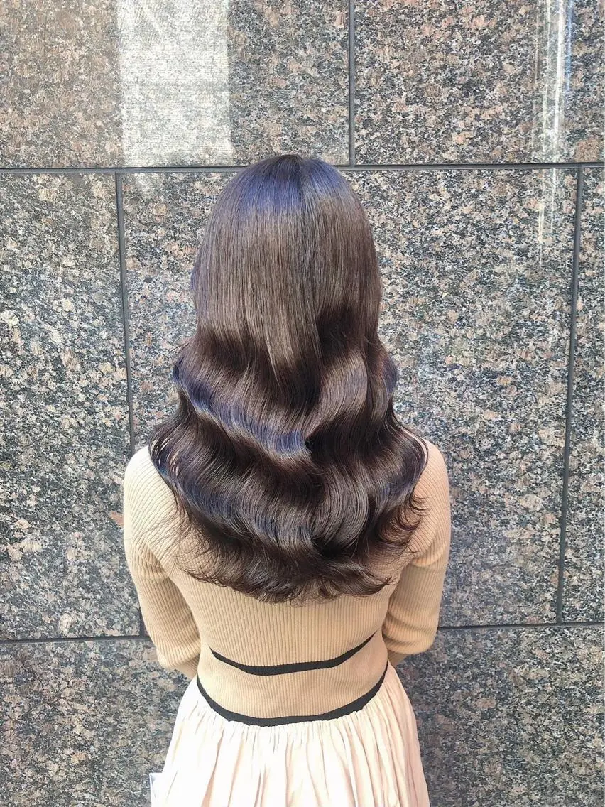 ロング カラー 縮毛矯正 トリートメント ‎🤍髪質改善‎🤍 レイヤーカット‎🤍のヘアスタイル