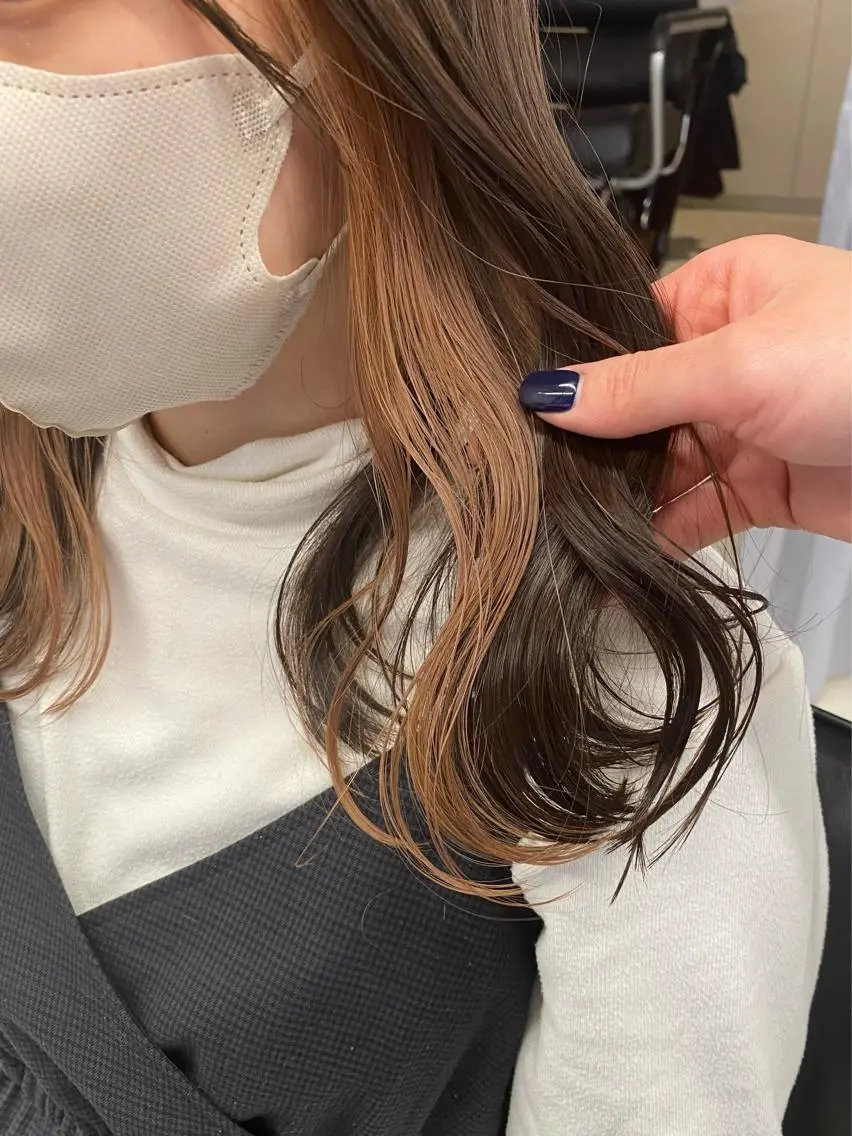 セミロング カラー ヘアアレンジ イヤリングカラー 池袋/韓国レイヤー 💗🐇amiのヘアスタイル
