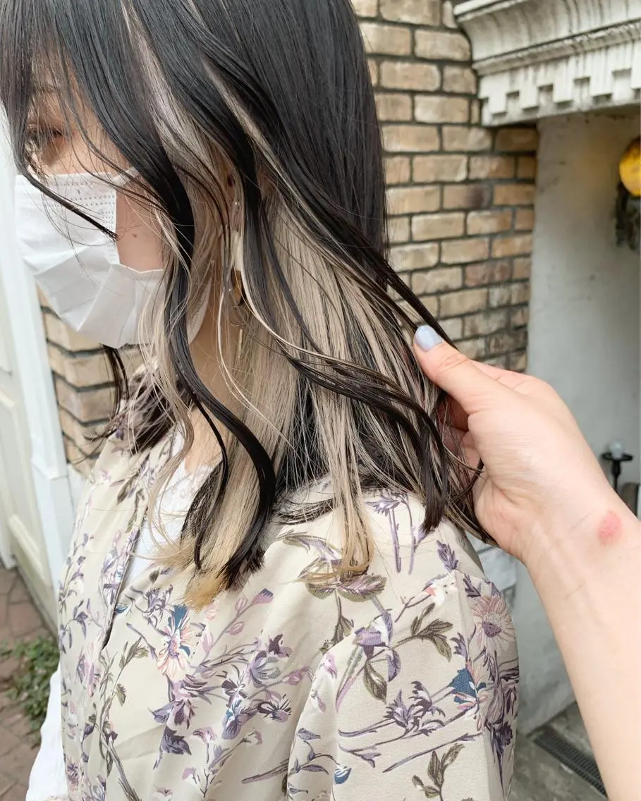 ミディアム カラー 黒髪 ブリーチ 似合わせカラー🫶 小川千波のヘアスタイル