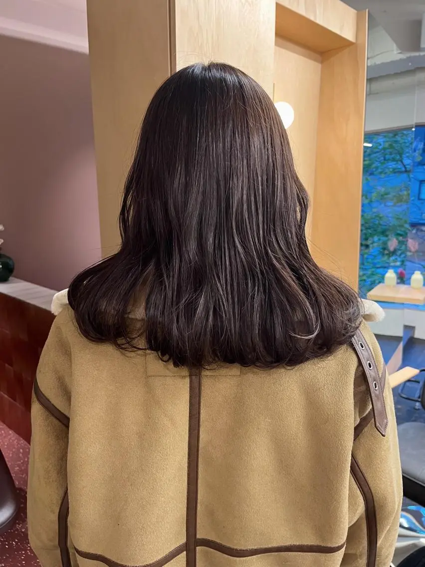 セミロング トリートメント カット ヘアカラー 西山 紗耶香🪽 透明感カラー/ボブのヘアスタイル
