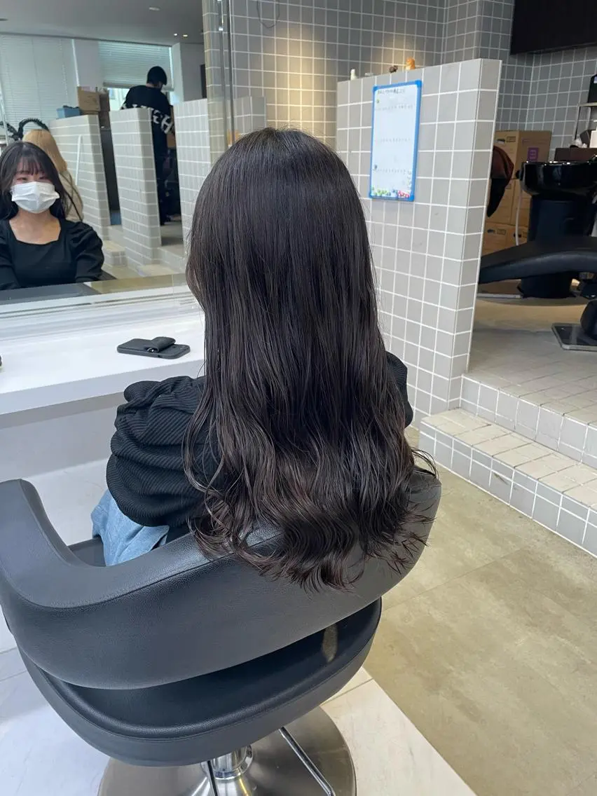 ミディアム カラー パーマ ヘアアレンジ メンズ キッズ ネイル マツエク・マツパ アイブロウ 🦋韓国レイヤー/ 透明感カラー🦋のヘアスタイル