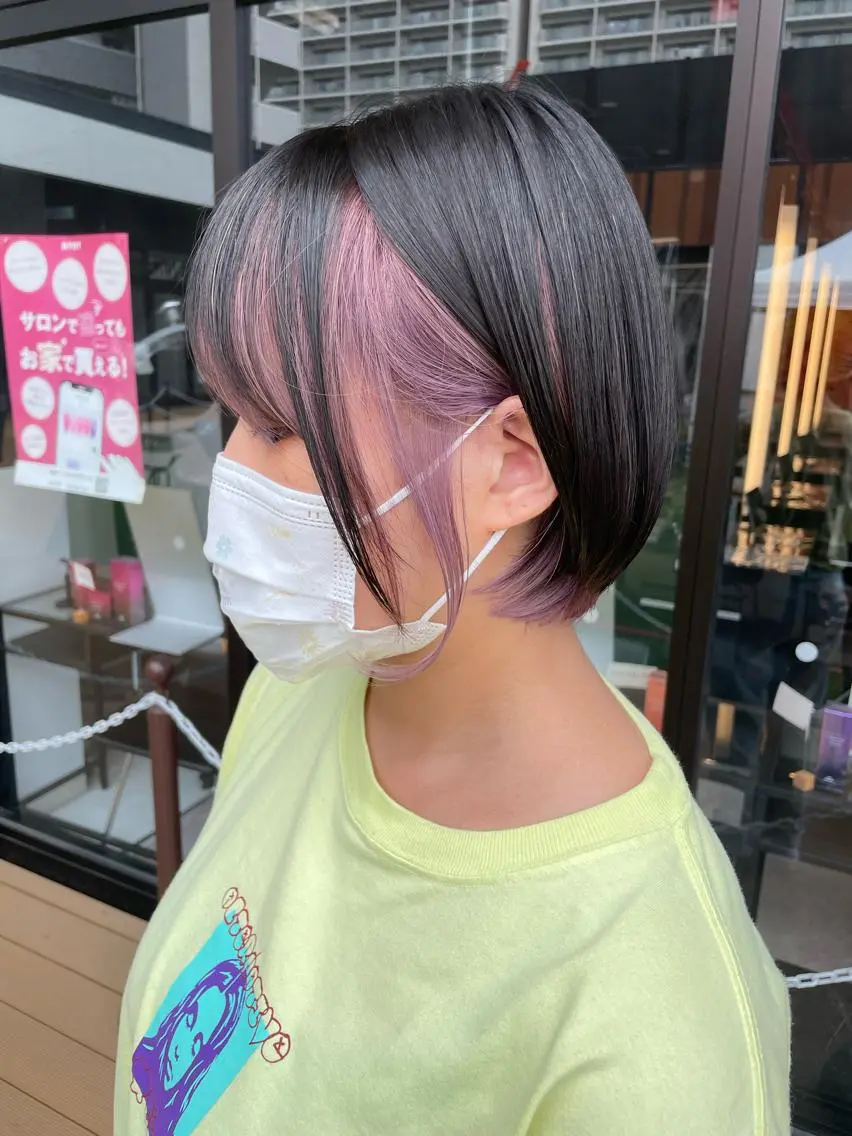 ショート カラー ベージュカラー パープルカラー メンズヘア特化 崎田 成人のヘアスタイル