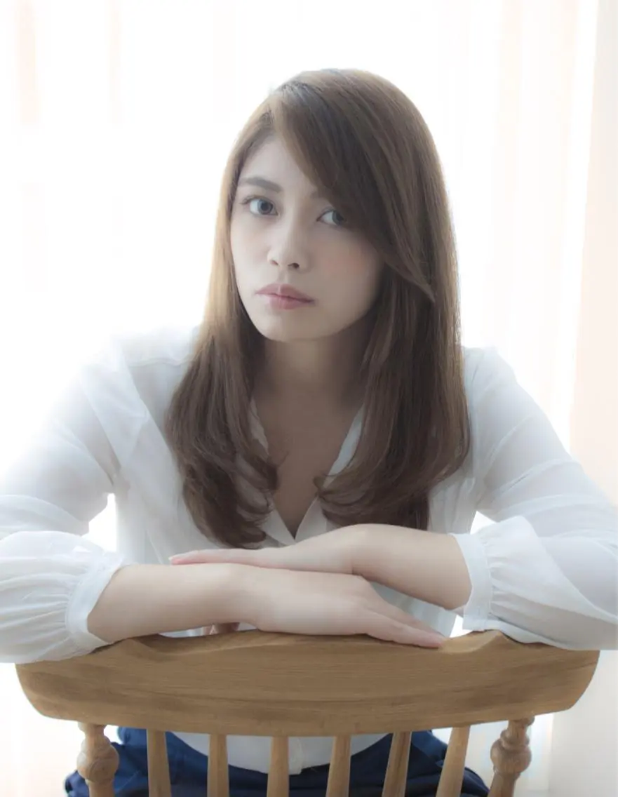 ロング カラー パーマ ベージュカラー 透明感カラー 髪質改善/韓国風 レイヤー/田村祐樹のヘアスタイル