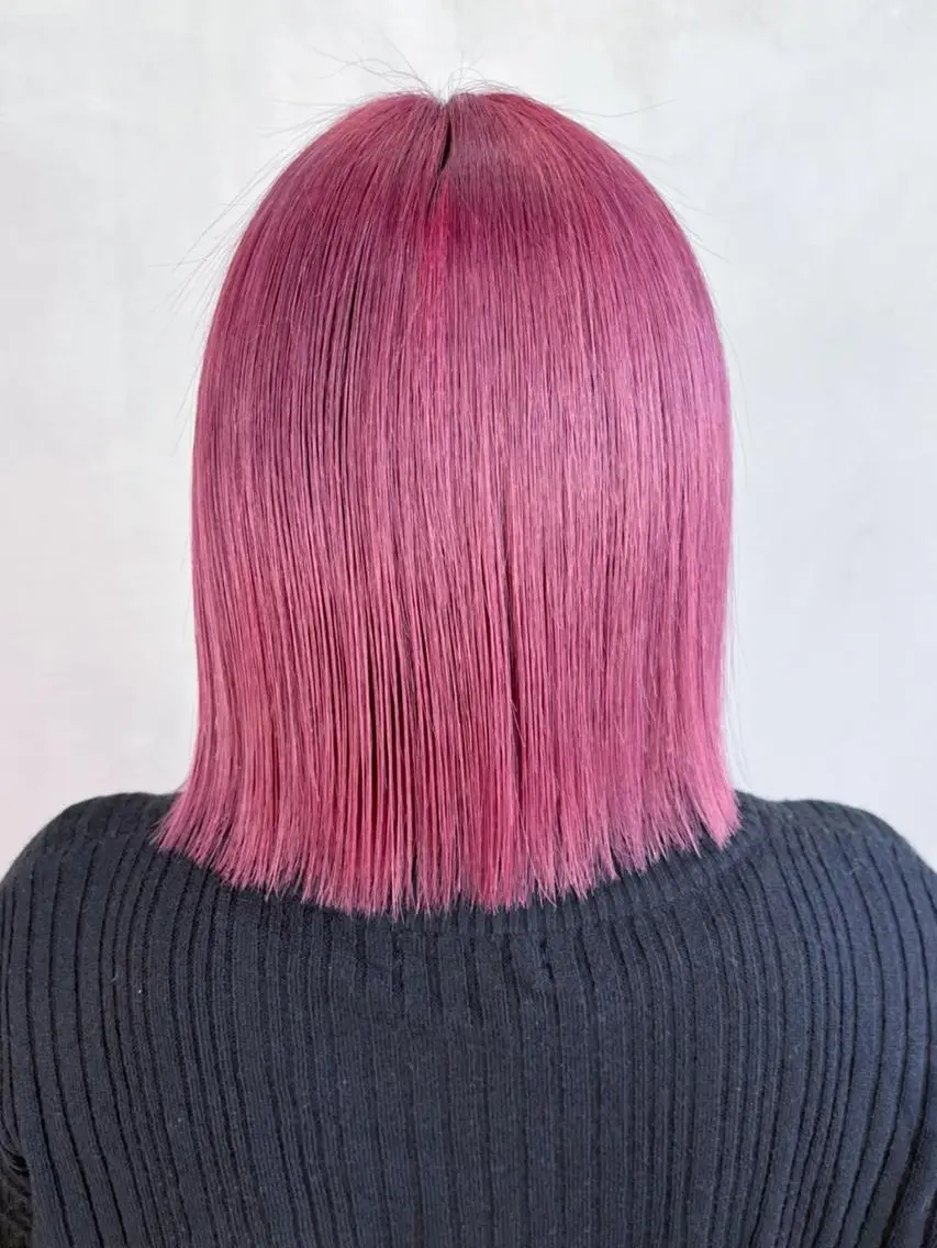 ミディアム カラー ピンクカラー カット ヘアカラー トリートメント ITbyALBUM 浦和店のヘアスタイル