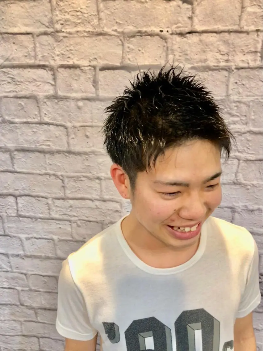 ショート カット パーマ ヘアセット 赤坂barber 古澤慶一郎【モテ髪】のヘアスタイル