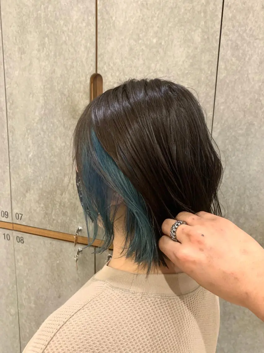 ミディアム 斉藤大河 カラー/縮毛矯正のヘアスタイル