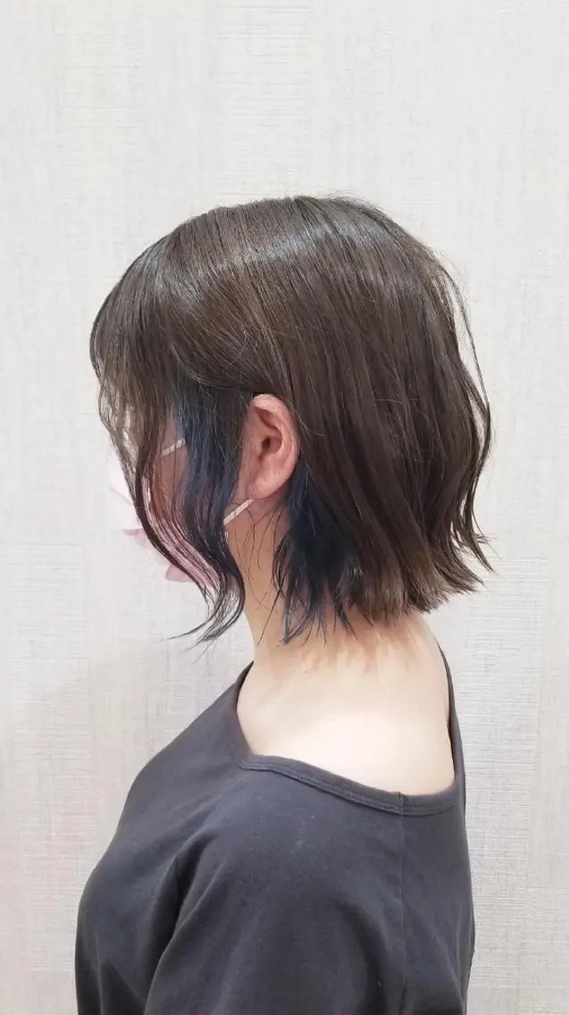 ショート カラー インナーカラー カット ヘアカラー レイヤー×艶髪特化 代表 西村功平のヘアスタイル