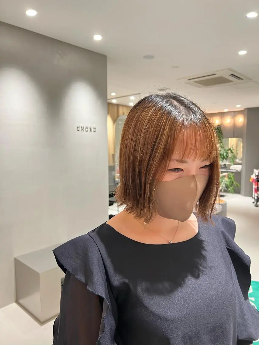 ミディアム 切りっぱなしボブ ボブ 🦄Rena 🦄のヘアスタイル