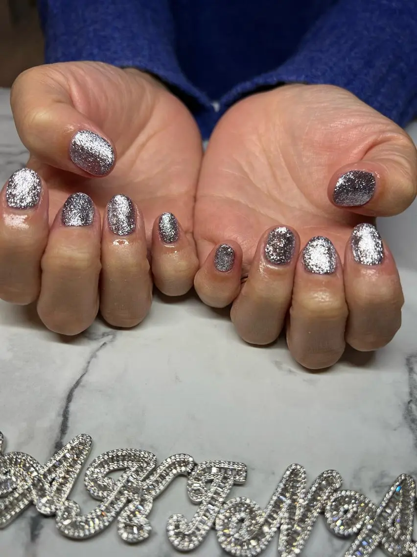 ネイル ラメ(グリッター) ワンカラーネイル Dia Nail AKIのネイルデザイン