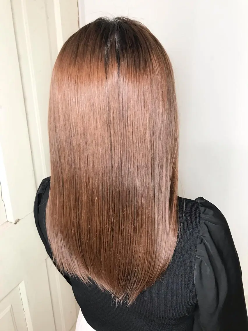 セミロング 縮毛矯正 縮毛矯正 上西 高志のヘアスタイル