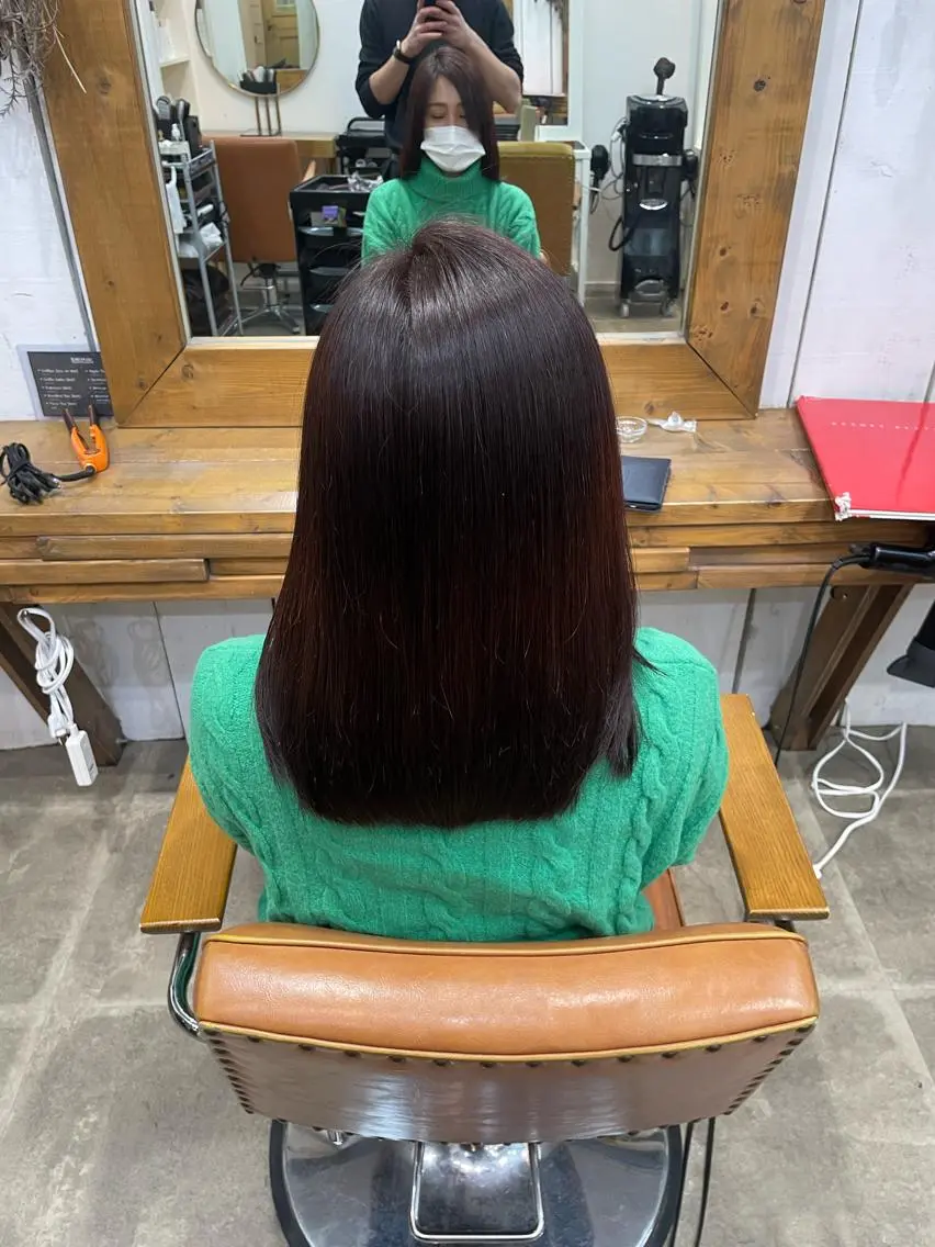セミロング カラー 松田 恋のヘアスタイル