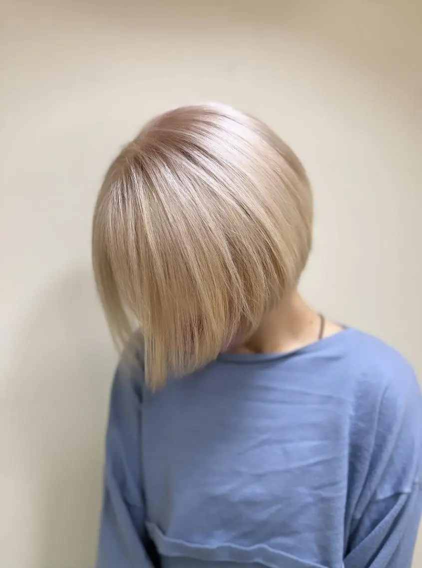 ミディアム カラー カット ヘアカラー 🧡可愛い色落ち🧡 ハイトーン特化🧡のヘアスタイル