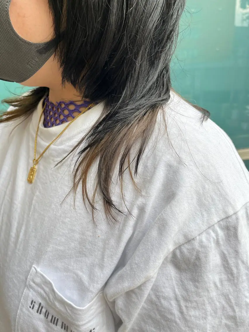 セミロング カラー パーマ ヘアアレンジ メンズ キッズ ネイル マツエク・マツパ アイブロウ メンズブリーチ メンズハイライト メンズインナーカラー メンズ韓国風 ブリーチ 久木原 ゆりのヘアスタイル