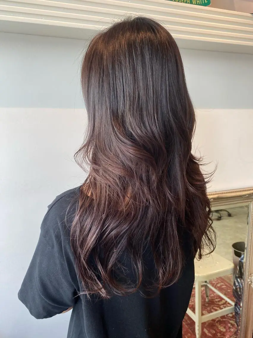 ロング パープルカラー KAREN🕊️ 大宮美容室のヘアスタイル