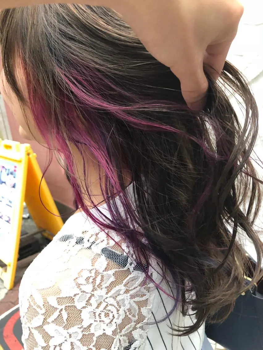 ロング カラー ブリーチ インナーカラー トリートメント 三軒茶屋/髪質改善 やまなかのヘアスタイル