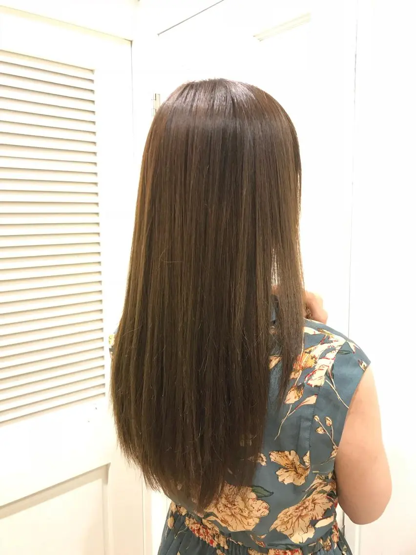ロング 縮毛矯正 色気レイヤー& ショートはお任せ🌟のヘアスタイル