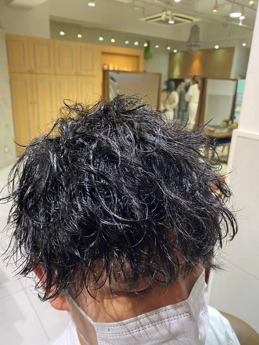 ショート カラー パーマ ヘアアレンジ メンズ カット パーマ メンズパーマの巨匠 鈴木純のヘアスタイル