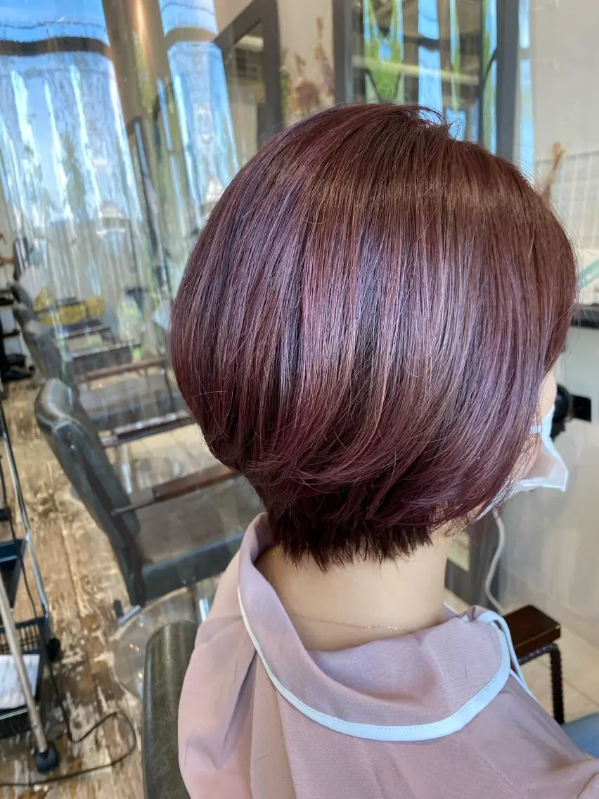 ショート カラー 水原 恵莉香のヘアスタイル