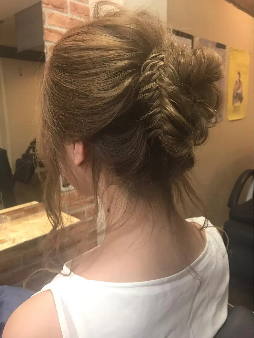 ヘアアレンジ お団子ヘア 家田 竜のヘアスタイル